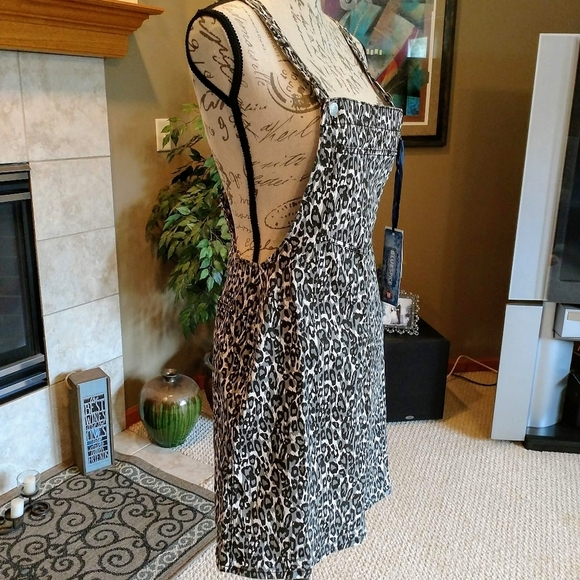 Leopard Print Bib Dress NWT! - Picture 13 of 16